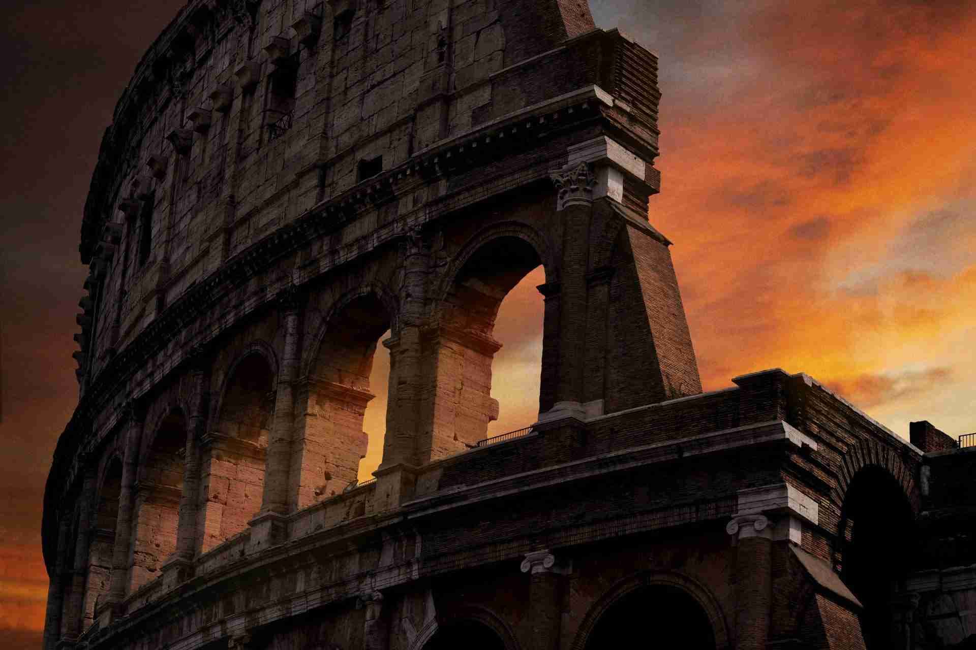 A low and unique angle taken at sunset at the Colosseum-Photo by Dario Veronesi