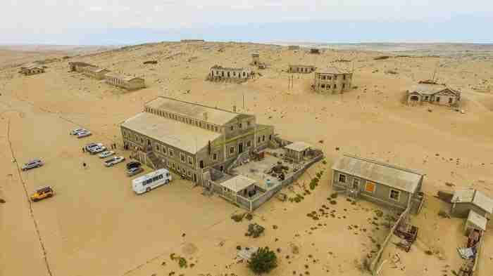 Kolmanskop Ghost Town Aerial View — Photo by SkyPixels CC by-sa