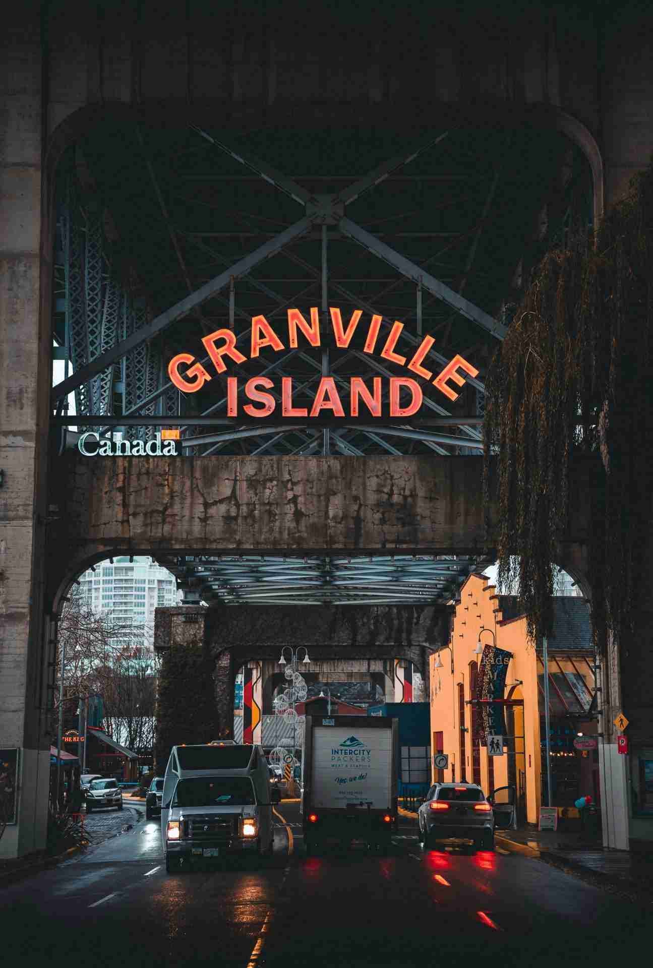 Granville Island Entrance Sign