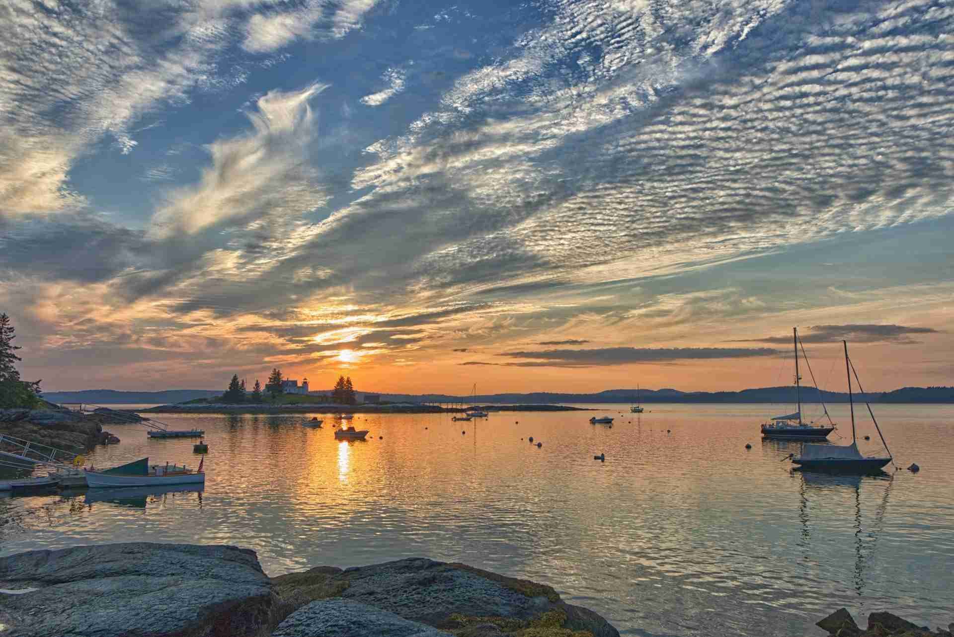Pumpkin Island Lighthouse Viewpoint by George Karelitsky