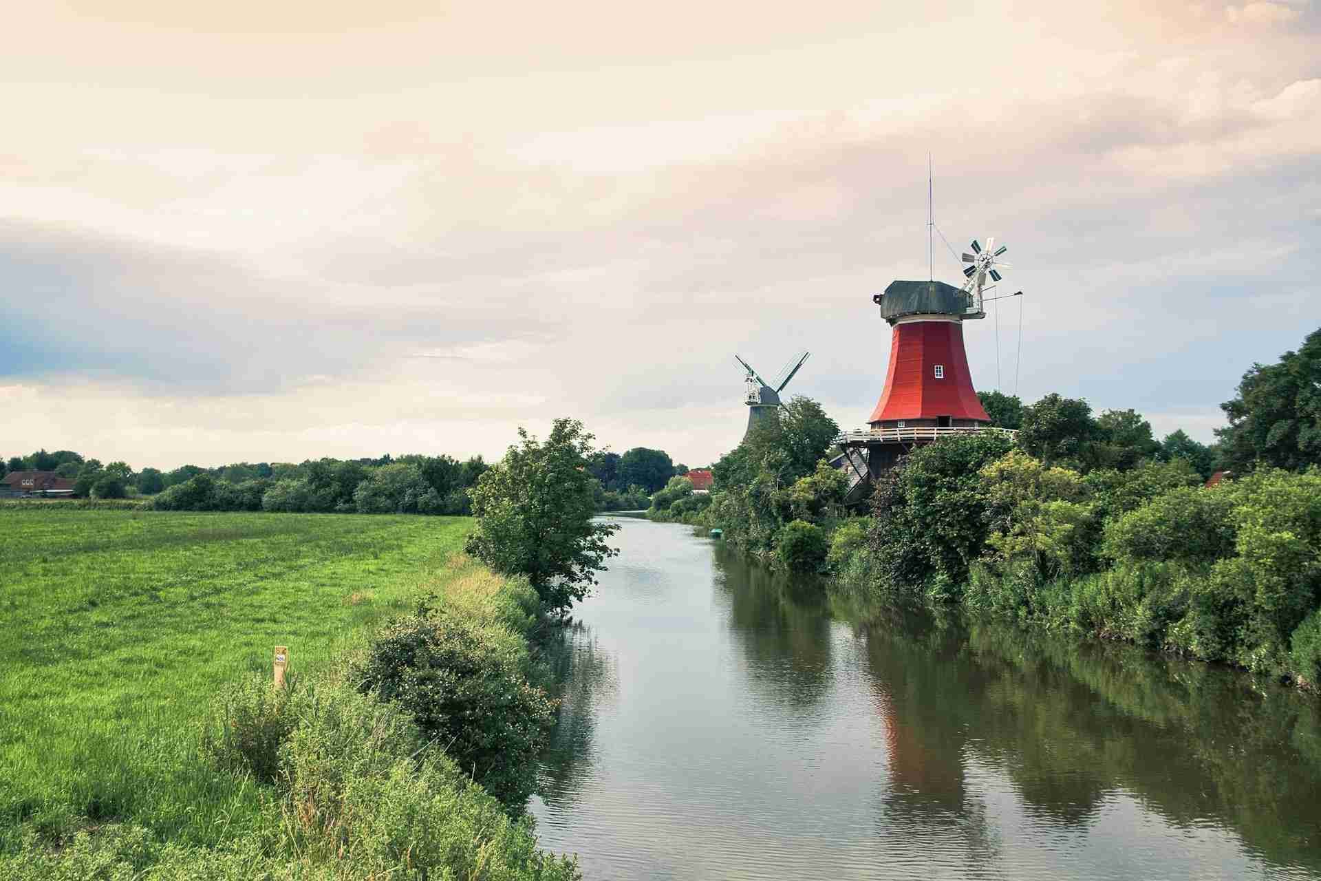 Greetsiel Twin Windmills